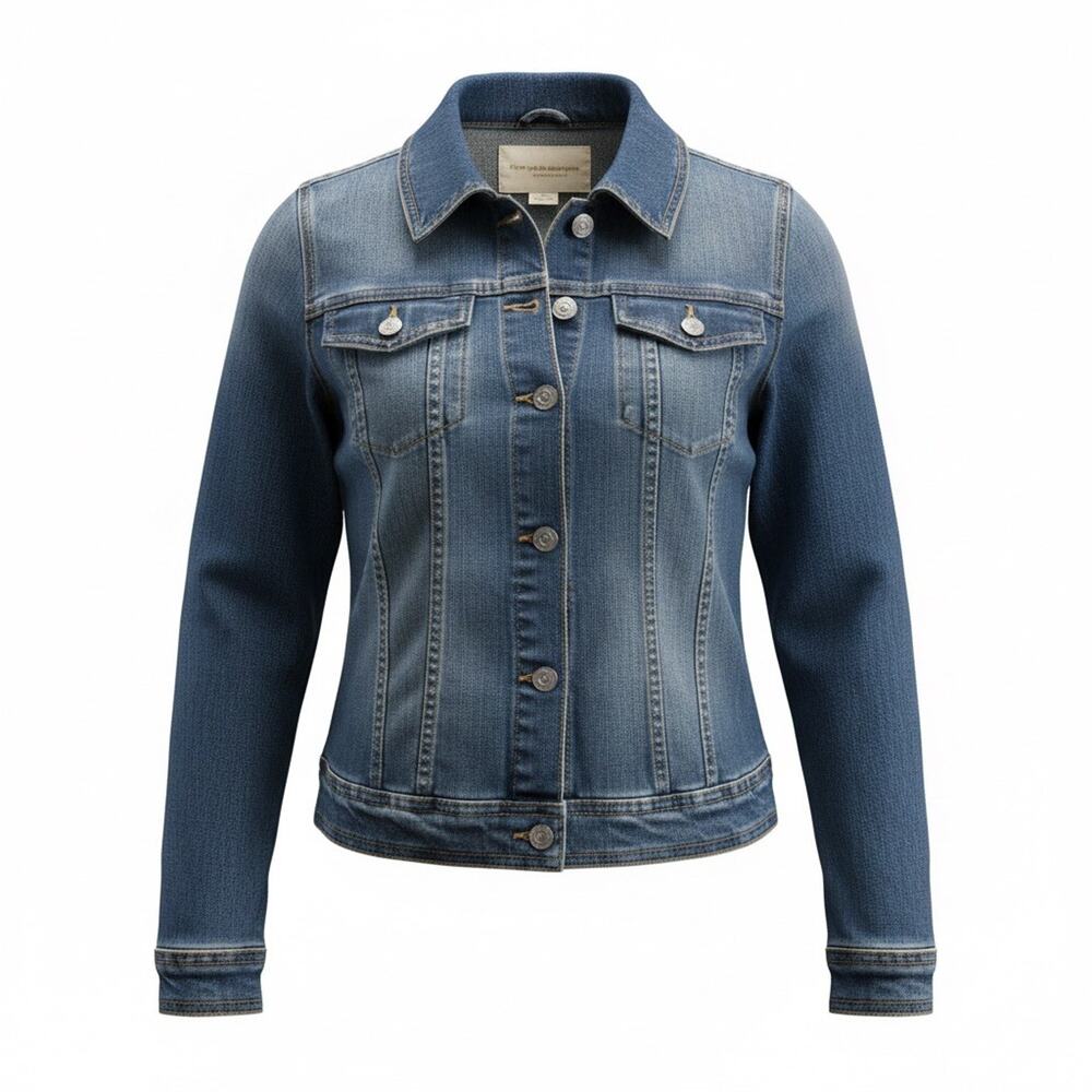 Anthropologie Pilcro The Letterpress Avie Denim Jacket Size Small Moto